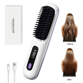 Brosse Lissante Sans Fil — Lisse tes cheveux en 5 min
