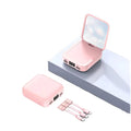 Batterie Externe Miroir 10 000 mAh — Compacte, Élégante & Multi-Câbles