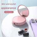 Batterie Externe Miroir Rond — Format Poudrier, Élégante & Rechargeable
