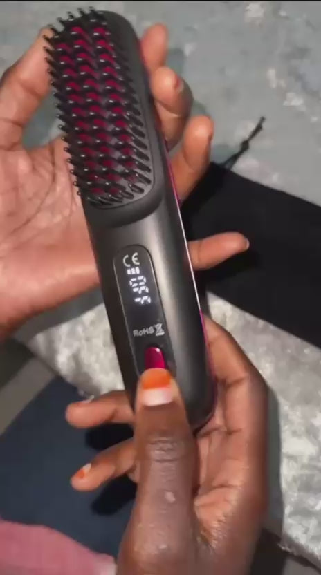 Brosse Lissante Sans Fil — Lisse tes cheveux en 5 min